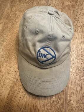 Vintage IMC International Marketing Council Corporate Logo Hat Beige Strapback